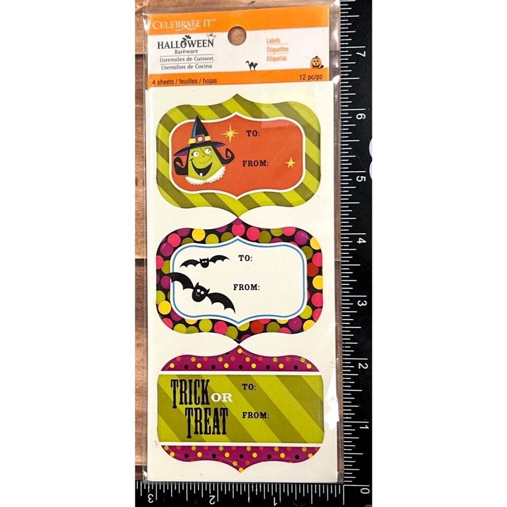Celebrate It Halloween Gift Tag / Label Set To From Bats Witch 281843
